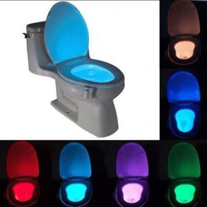Veilleuse de toilette 1pc, lumière LED activée par des capteurs de