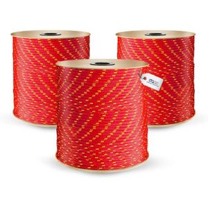 SANDOW - SANGLE Corde Polypropylene | Rouge | 60 Mètres | 5 Millim