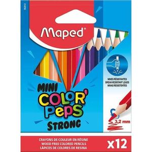 TAILLE CRAYON Crayons De Couleur Strong Mini Color'Peps - 12 Cra