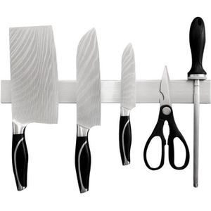 etc. 33 cm clés outils La barre magnétique est idéale pour couteaux Porte-couteaux de cuisine avec double aimant mural 