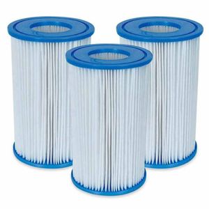 ENTRETIEN DE PISCINE Lot de 3 cartouches de filtration A - Intex - Fibre Dacron - Faciles à nettoyer