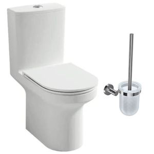 WC - TOILETTES JACOB DELAFON Pack WC au sol blanc sans bride Elite avec abattant extraplat fermeture douce avec porte-balai classique