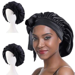 Lot De 2 Bonnets De Bain En élasthanne Haute élasticité Pour Adultes, Juniors Et Enfants, Taille Unique (noir, Adulte