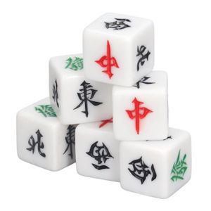JEU SOCIÉTÉ - PLATEAU Mxzzand Mahjong Dice Lot de 12 dés à 6 faces en pl