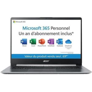 Vente PC Portable PC Ultrabook-ACER Swift 1 SF114-32-P6M2 - 14" FHD - Pentium N5000 - RAM 4Go - Stockage 64Go -Windows 10 S+Office 365 Perso 1 an-Gris pas cher Vente PC Portable PC Ultrabook-ACER Swift 1 SF114-32-P6M2 - 14" FHD - Pentium N5000 - RAM 4Go - Stockage 64Go -Windows 10 S+Office 365 Perso 1 an-Gris pas cher