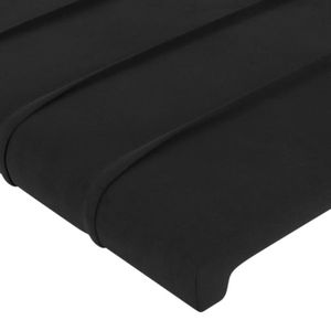 TÊTE DE LIT Tête de lit en velours noir 90cm - QQMORA - LEX