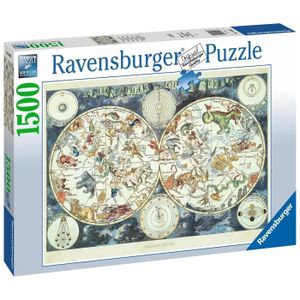 PUZZLE Puzzle 1500 pièces - Mappemonde des animaux fantas