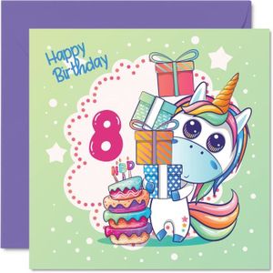 Carte personnalisée avec photo pour anniversaire, licorne ailée
