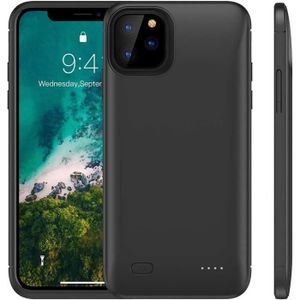 fitmore Compatible avec Coque Batterie iPhone 11 Pro Max 6.5 inch Battery,6000mAh Chargeur Portable Batterie Externe Rechargeable Power Bank Etui Housse pour iPhone 11 Pro Max 6.5 inch,Noir