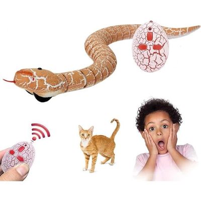 HIULLEN Serpent Cobra Télécommandé 39 Cm – Langue Rétractable, Queue Pivotante, Effet Réaliste, Idéal Farces Et Cadeaux (Noir)