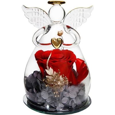 skelo pour Maman, Rose éternelle en Forme d'ange, Roses Infinity, Fleur éternelle sous Une coupole en Verre d'ange avec Une lumière LED, Cadeaux de Noël pour Amie, Grand-mère, mère (Violet skelo pour Maman, Rose éternelle en Forme d'ange, Roses Infinity, Fleur éternelle sous Une coupole en Verre d'ange avec Une lumière LED, Cadeaux de Noël pour Amie, Grand-mère, mère (Violet