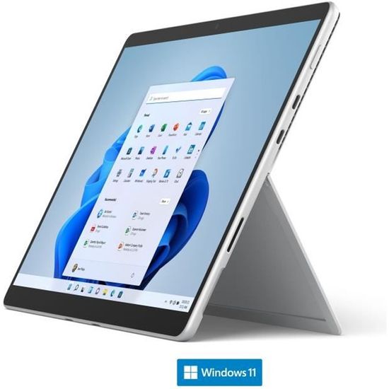 Microsoft Surface Pro 8 - 13" - Intel Core i5-1135G7 - RAM 8Go - 256Go SSD - Platine - Windows 11 - AZERTY