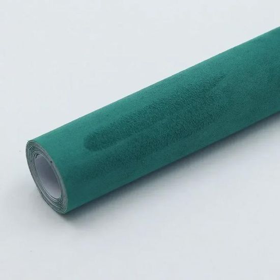 Tissu Imitation Daim Autocollant Noir 40x150 Cm - Pour Intérieur Voiture, Rembourrage, Décoration