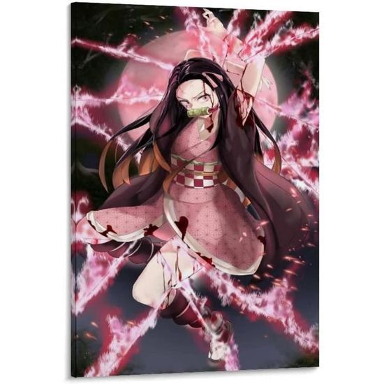 Poster Toile Demon Slayer - Décoration Murale Chambre - 30 X 45 Cm - Style Sans Cadre - 11