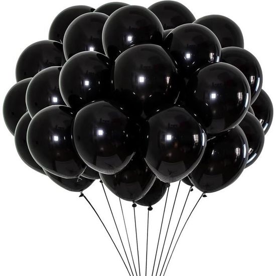 Kit Ballons Anniversaire Noir Et Blanc 31 Pièces - 12 Pouces, Latex Et Aluminium, Avec Bannière Happy Birthday - Décoration Fête