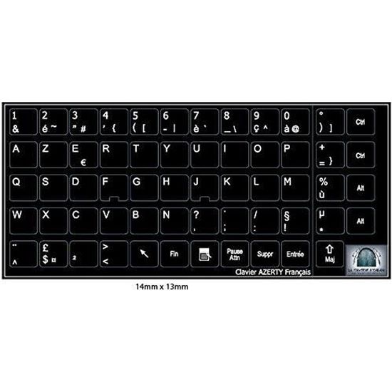 Sticker Autocollant Azerty Clavier Francais Notebook Pc Fond Noir 13mm 14mm Cdiscount Informatique Sticker Autocollant Azerty Clavier Francais Notebook Pc Fond Noir 13mm 14mm Cdiscount Informatique