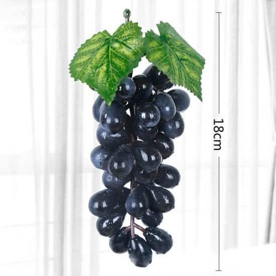 Raisins Artificiels Réalistes 17 Cm – Septpenta – Fausses Grappes De Raisins En Plastique Pour Déco Maison Et Exposition