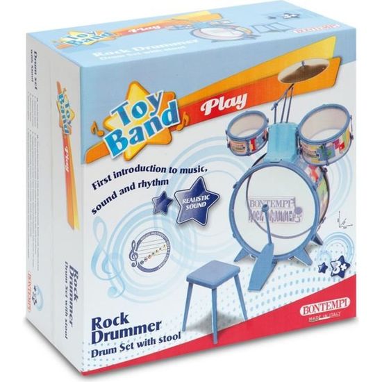 FRCOLOR Kit De Batterie Garçon Fille Bleu Musical Éducatif Pour