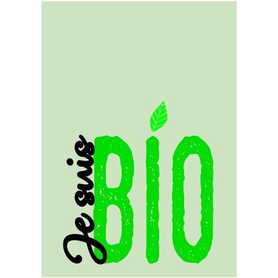 Gs Cadre Plexi 21x29 Cm Je Suis Bio Fond Vert Pastel Achat Vente Tableau Toile Cdiscount