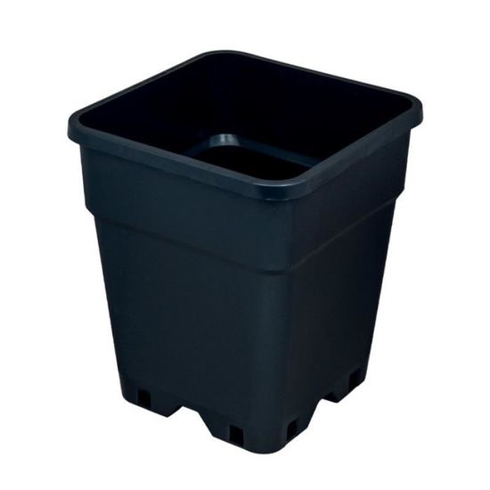 Pot carré en plastique - Noir - 3.5L - Platinium 0,000000