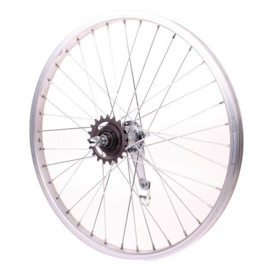 24 pouces roue arrière vélo 3 vitesses rétropédalage 507-19 argent