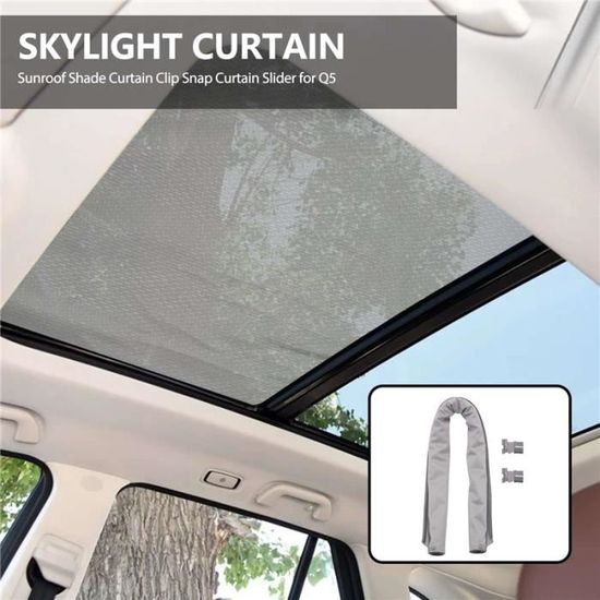 Rideau Pare-soleil Toit Ouvrant Gris - Compatible Audi Q5, VW Passat, Tiguan, Seat Alhambra, Etc.