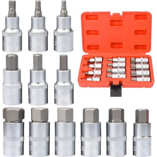 Coffret d'outils 12 pièces. Pince universelle, clés Allen