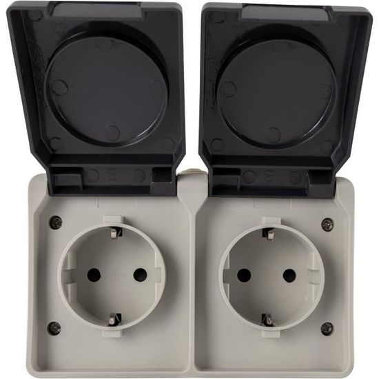 SCATOLA PER PRESA INTERBLOCCATA ORIZZONTALE DA PARETE 16/32A 220/380V 3/4/5P IN ABS