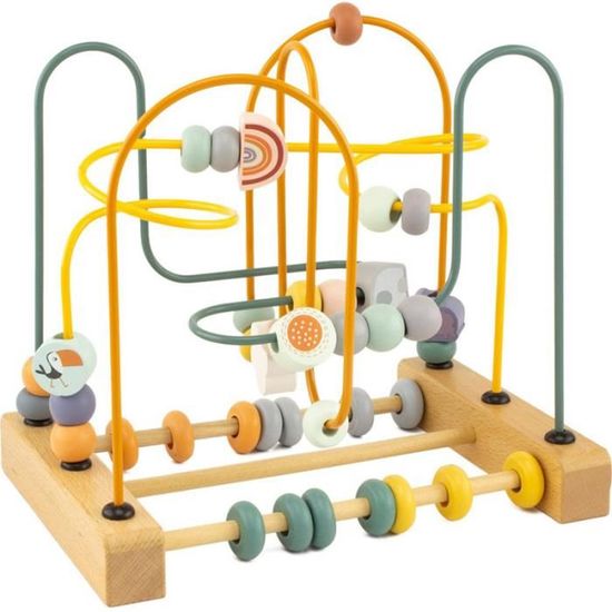 1PCS Boulier Labyrinthe Circuit de Motricité Bebe Boulier Multicolore