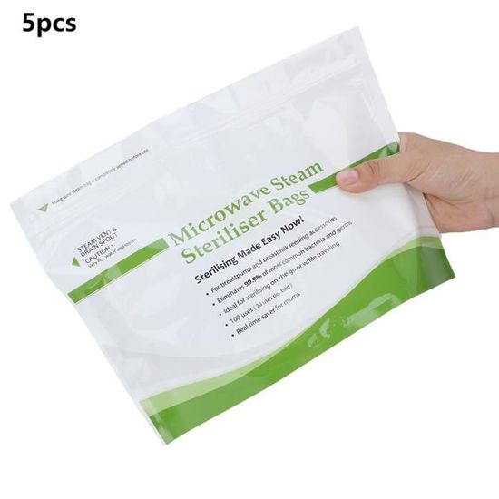 ZERONE Lot de 5 Sacs Sterilisation MicroOndes Biberon Nipple Bébé — free download