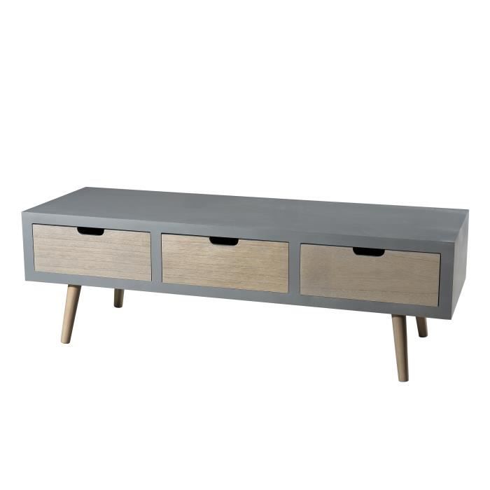 Meuble Tv Scandinave Gris Effet Beton Brillant Et Decor Bois Naturel L 120 Cm Achat Vente Meuble Tv Meuble Tv Gbeb L 120 Cm Cdiscount