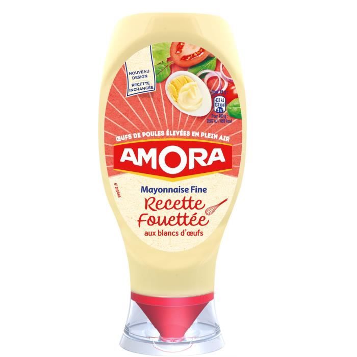 AMORA Mayonnaise Recette Fouettée Flacon Souple - 398 g