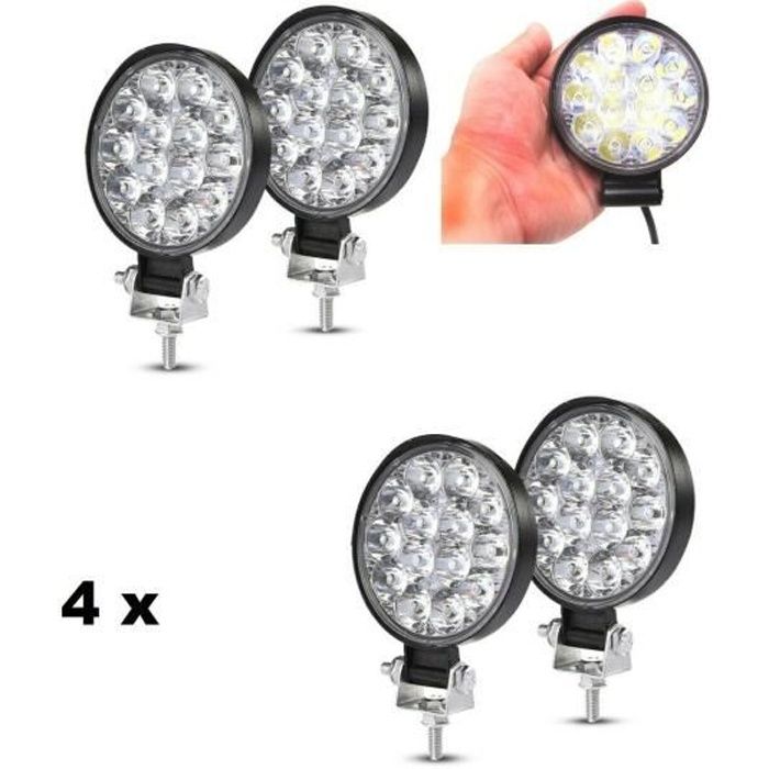 4x 42w Led Feux De Travail Mini Phare Puissant 12-24v Lumiere de Jour de Camion