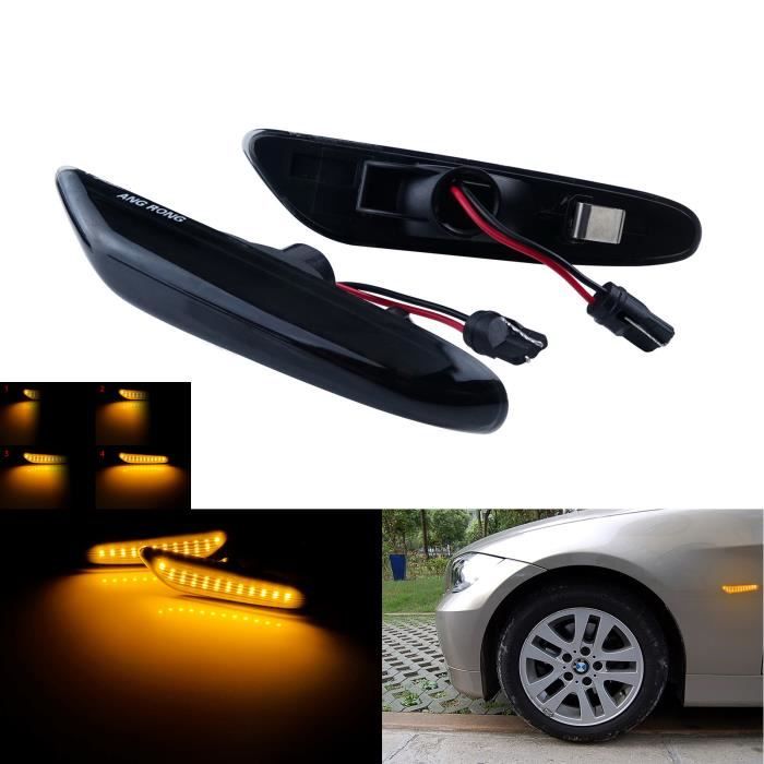 2x Dynamique LED Feux Clignotant Répétiteur Jaune Pour BMW E81 E82 E87 E88 E46 E90 E91 E92 E93 E60 E61 X1 E84 X3 E83