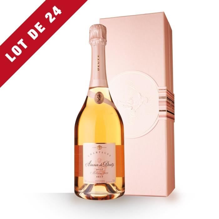 Lot de 24 - Amour de Deutz 2009 Brut Rosé - Coffret - 24x75cl - Champagne