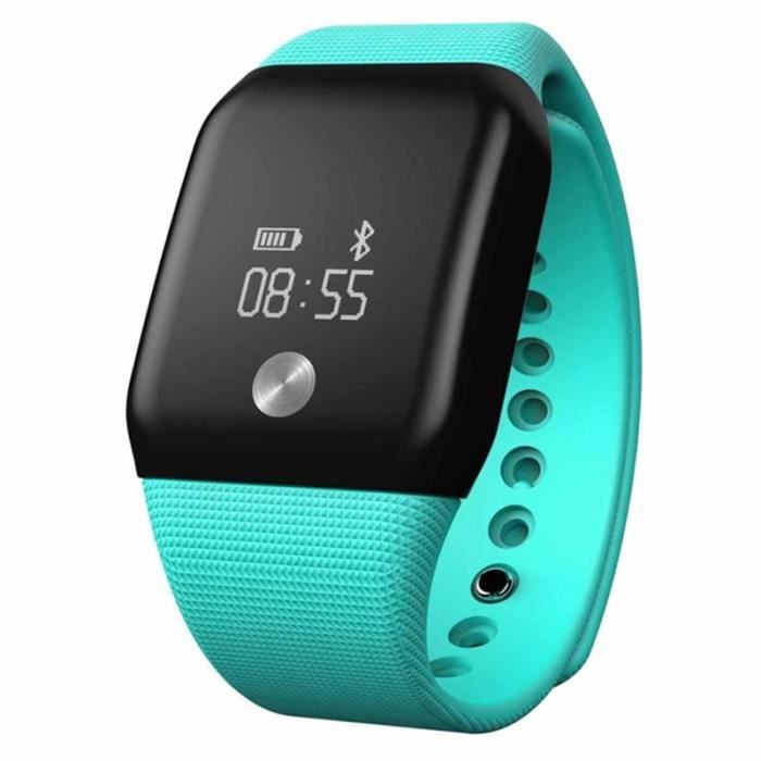 Vert Bracelet intelligent A88 Smart Watch Bluetooth Wristband Sports Health Bracelet Moniteur de fréquence cardiaque Moniteur