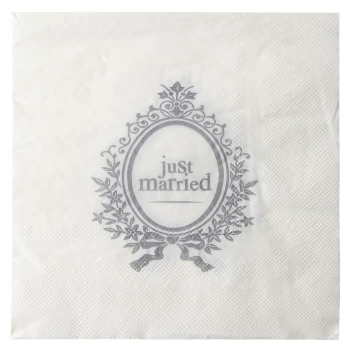 SANTEX Serviette de Table Married Blanc