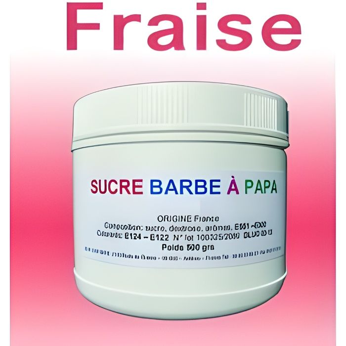 Sucre à barbe à papa Fraise 500g