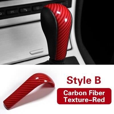 Styke B Texture Red -BetterHumz ABS voiture changement de vitesse couverture autocollant Auto intérieur accessoires pour BMW E90 E92