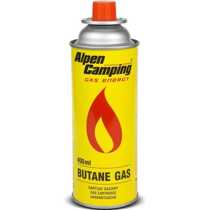 Cartouche De Gaz 500g Alpen Camping IK008 - Valve 7/16" Dévissable - Mix Butane/Propane EN417 - Température -10°C à +40°C
