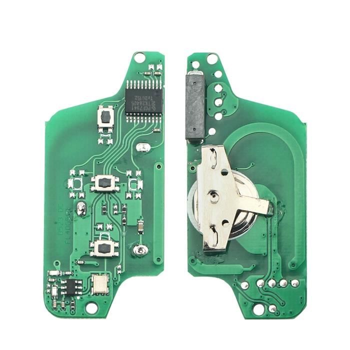 Coque clé,Dandkey Clé À Distance Circuit imprimé Pour Peugeot 207 307 308 407 607 807 Pour Citroen C2 C3 C4 - Type 3BT CE0523 - ASK
