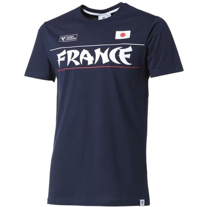 RUGBY DIVISION T-shirt col rond Kaneaki - Homme - Bleu Marine