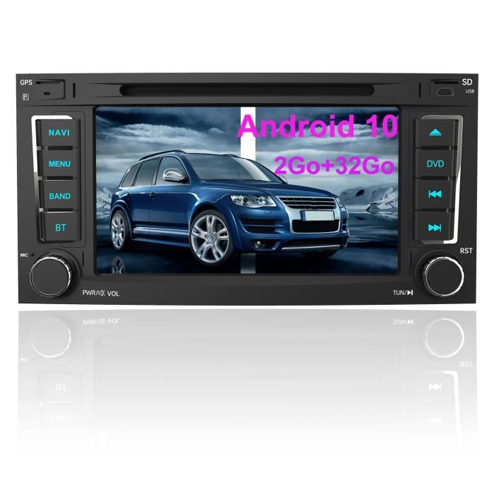 AWESAFE 7- Autoradio pour VW Touareg Transporter T5 Multivan, Android 10 Écran TactileHD GPS Bluetooth CD DVD Lecteur multimédia