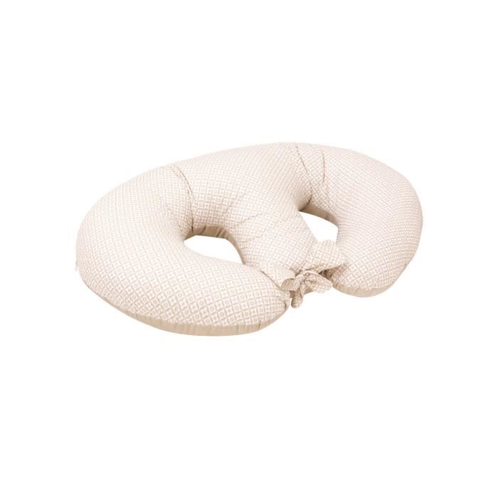 Bellochi Coussin D'allaitement Jumeaux avec Housse Coussin Allaitement - 100% Coton - Certificat Oeko-TEX - Lux