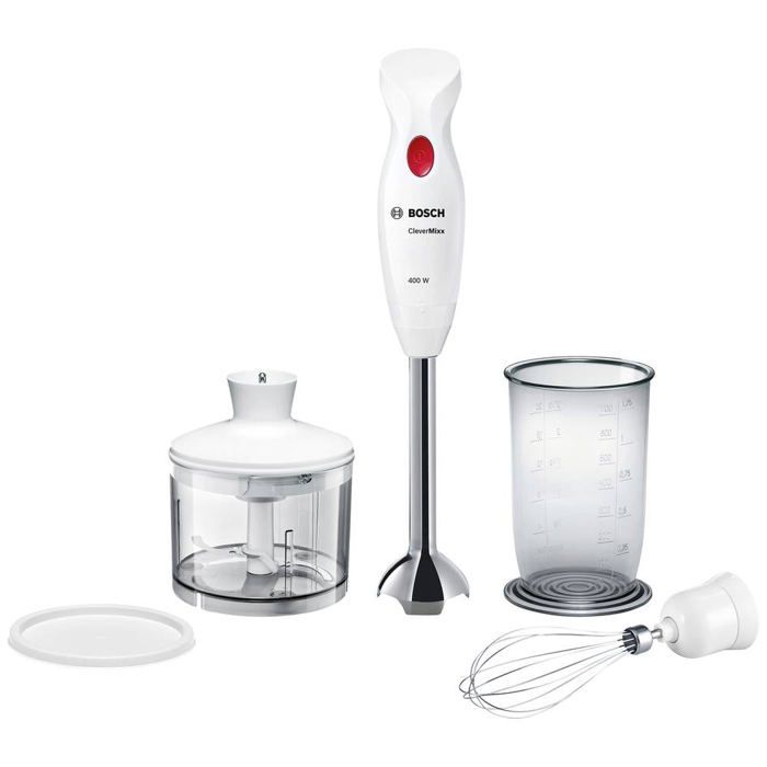 Bosch CleverMixx MSM24500 Mixeur à main 400 Watt blanc-rouge