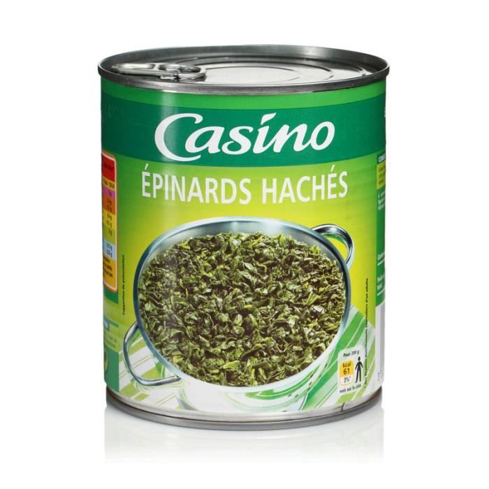 Epinards hachés - 795g