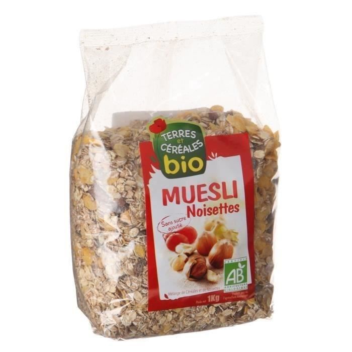 TERRES ET CEREALES Muesli Noisettes Bio 1kg