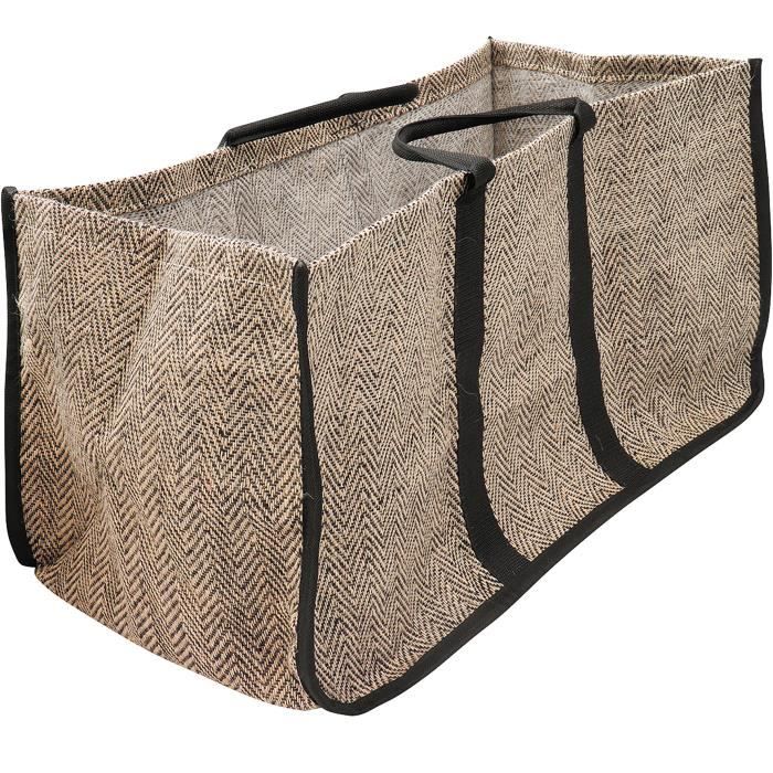 DELTA Panier à bûches Zebra en toile de jute