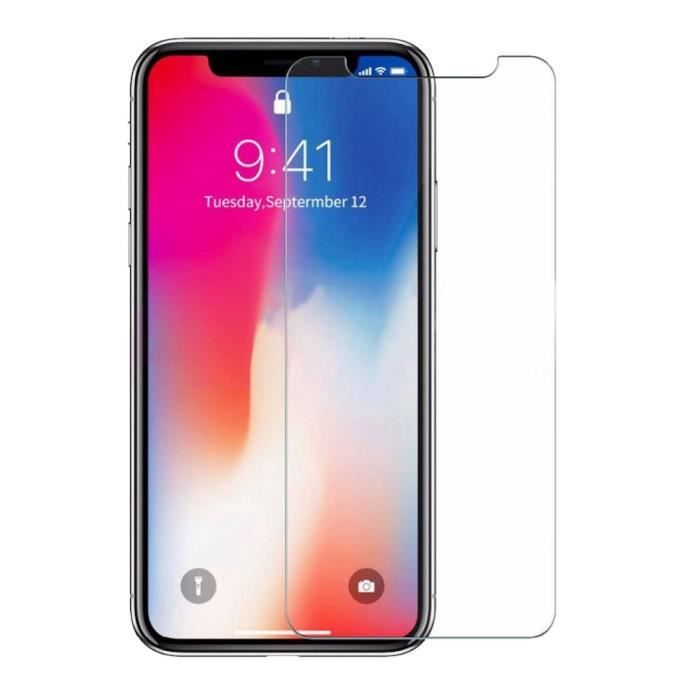 Film en verre trempé pour iPhone XR - vitre transparente 2.5D / 9H