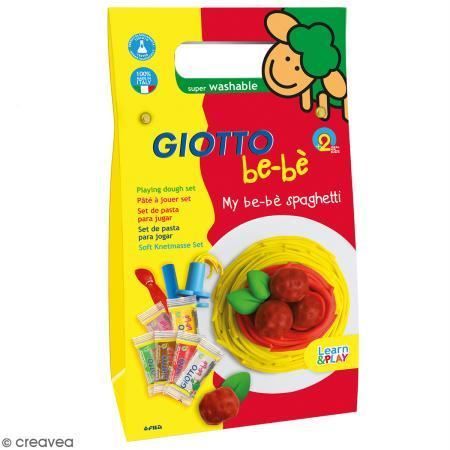 Set Pâte à modeler GIOTTO Bébé - Spaghetti - 16 pcs Set de pâte à modeler GIOO bébé :hème: Spaghetti6 pains de pâte à modeler très